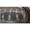 Image 4 : 2 Antique Oval-Framed Black and White Group Portrait Photographs of Eight Men, Early 20th Century