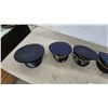 Image 5 : Set of 6 Officer's Peaked Caps with Black Visors and Gold Chinstraps