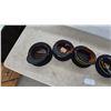 Image 8 : Set of 6 Officer's Peaked Caps with Black Visors and Gold Chinstraps