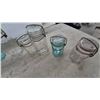 Image 2 : Antique Mason Jars, Wooden Fruit Crate, Mission Beverages Bottle, Adams Express Amber Bottles