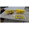 Image 1 : Winnipeg Tribune Yellow Plastic Newspaper Delivery Tubes and Canvas Carrier Bag, Vintage
