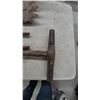Image 3 : Vintage Hand Tamper, Three-Prong Cultivator, Hay Knife and Railway Spike Driver