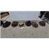 Image 1 : Collection of Six Assorted Men's Hats Including Felt Fedoras, Straw and Plaid Styles