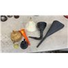 Image 6 : 2 Justrite Safety Cans, 4 Oil Cans, 6 Funnels and Metal Pitcher