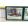 Image 4 : 3 Framed Photos of Pre-war Trucks and Ford Tractor Seat Cover