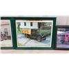 Image 5 : 3 Framed Photos of Pre-war Trucks and Ford Tractor Seat Cover