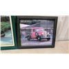 Image 6 : 3 Framed Photos of Pre-war Trucks and Ford Tractor Seat Cover