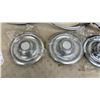 Image 6 : 4 Disk Brake Centre Caps and 4 Beauty Rings For Chevy Corvette/Camaro Rally Wheels