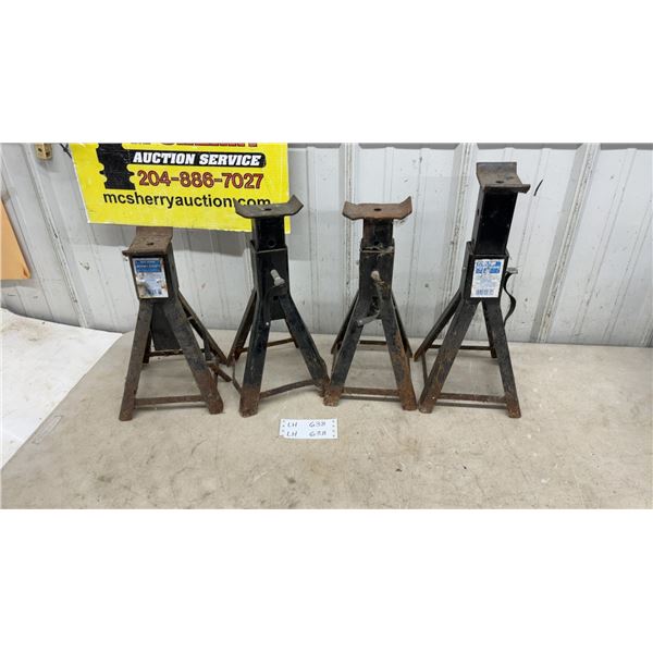 Four 4,000 Lb Capacity Jack Stands