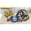 Image 1 : 2 Wilmar W41022 6,000 Lb Jack Stands and Blue and Black Jumper Cables