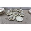 Image 6 : Grindley CreamPetal Floral Dinnerware Set with Gold Trim, England, 48 Pieces