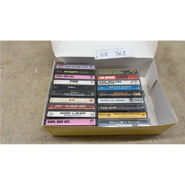 Lot of Hip-Hop and R and B Cassettes Incl, Janet Jackson, Mary J. Blige, Kool Moe Dee, BDP