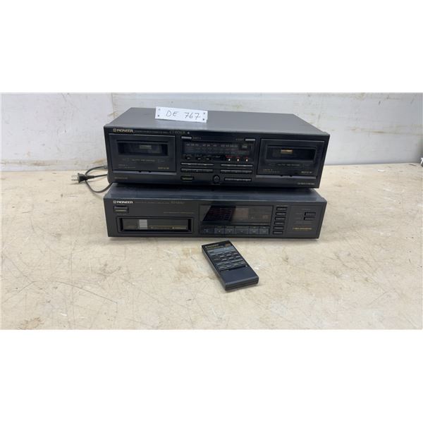 Pioneer CT-W350R Double Cassette Deck and PD-M510 Multi-Play Compact Disc Player with Remote