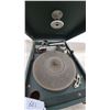 Image 3 : Vintage 1920s-1930s Portable Wind-Up Gramophone with Green Carrying Case, 78 RPM