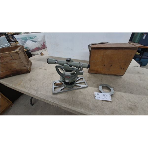 Vintage Optical Transit Surveying Instrument, Serial Number 760132