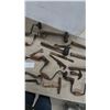 Image 7 : Vintage Eatmor Cranberries Wooden Crate with Antique Hand Tools, Brace Drills, Hammers