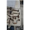 Image 8 : Vintage Eatmor Cranberries Wooden Crate with Antique Hand Tools, Brace Drills, Hammers