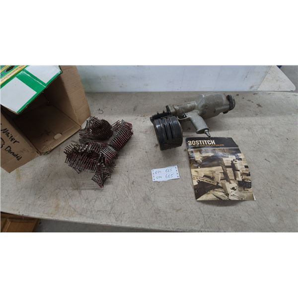 Bostitch Pneumatic Coil Nailer with Manual and Wire-Collated Coil Nails