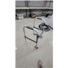Image 2 : Drive Medical Deluxe Two Button Folding Walker, Model 10210-1, with 5” Swivel Wheels and Glides
