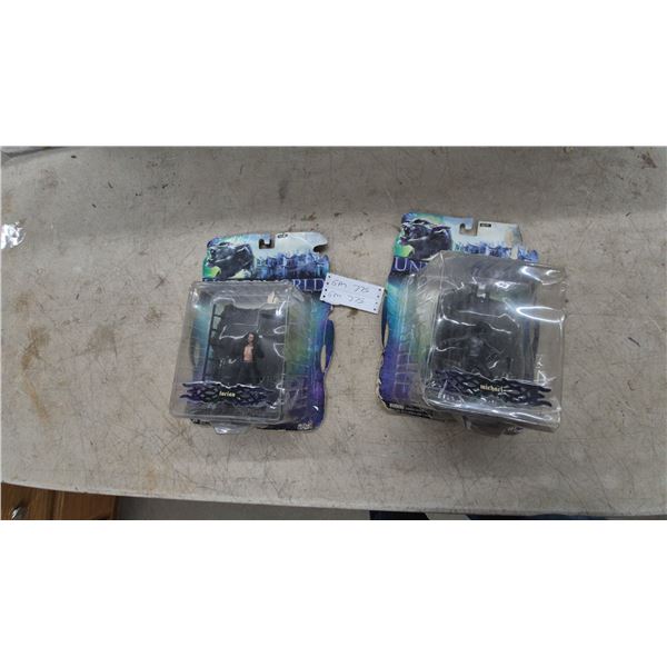 2 Mezco Toyz Underworld Lucian and Michael Action Figures, 2003, in Blister Packaging