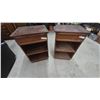 Image 1 : Pair of Vintage Wooden Nightstands with Single Drawer and Two Open Shelves, 30”×16”×20”
