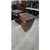 Image 4 : Pair of Vintage Wooden Nightstands with Single Drawer and Two Open Shelves, 30”×16”×20”