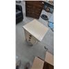 Image 3 : Vintage Wooden 3-Drawer Nightstand with Round Brass Knobs, Painted Cream Finish 28” x 16”×16”