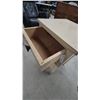 Image 4 : Vintage Wooden 3-Drawer Nightstand with Round Brass Knobs, Painted Cream Finish 28” x 16”×16”