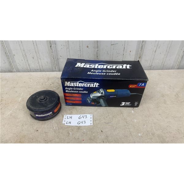 New Mastercraft 4-1/2” 7A Angle Grinder, Owner's Manual, 15-Pc, Mastercraft Pack of Cutoff Disks
