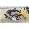Image 1 : Mastercraft Angle Grinder and DeWalt DW235G 1/2” VSR Drill, 120V AC, 7.8A, 0-850 RPM