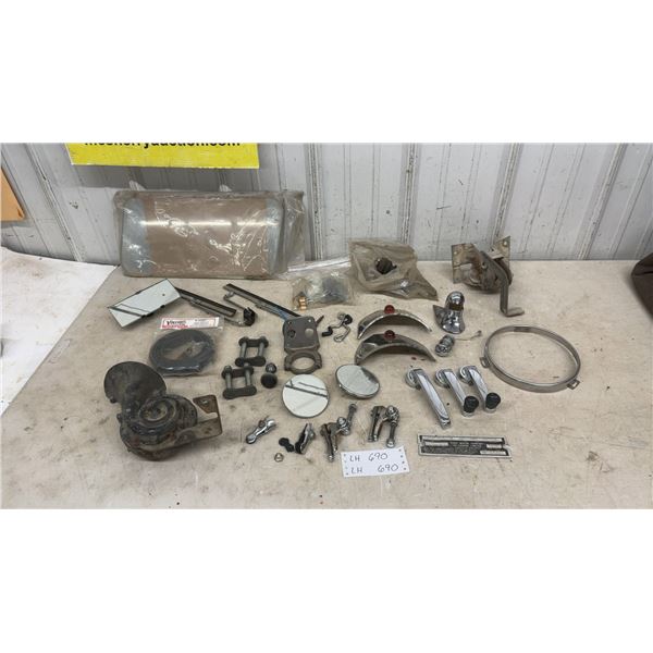 Vintage Auto Parts Lot: Glass, Side Mirrors, Window Winders