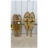 Image 1 : Two Pairs of Vintage Snowshoes: Faber and Rebaf, Made in Canada, with Leather Bindings