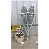 Image 1 : Vintage Milk Can and Pair of Metal Snowshoes