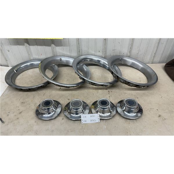Chevrolet Wheel Trim Rings and Hubcaps, 8-Piece Lot