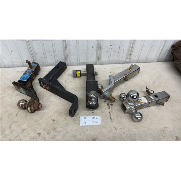 Assorted Trailer Hitch Ball Mounts and Receivers