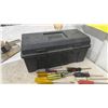 Image 2 : Large Lot of Screwdrivers and Black Plastic Toolbox