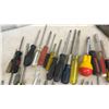 Image 5 : Large Lot of Screwdrivers and Black Plastic Toolbox