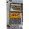 Image 2 : Collection of Vintage Manitoba License Plates, 1950s-1970s, Including Framed 1957 Keystone Province