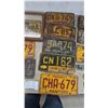 Image 3 : Collection of Vintage Manitoba License Plates, 1950s-1970s, Including Framed 1957 Keystone Province