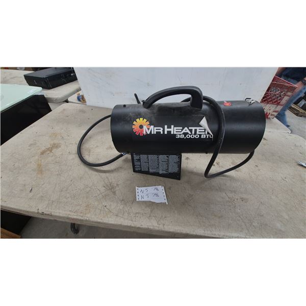 Mr. Heater 38,000 BTU Portable Forced Air Propane Heater with Hose and Regulator
