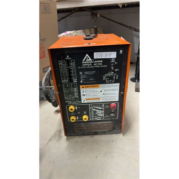 Acklands Limited Zipper AC/DC CC AC/DC Welding Power Source, 230V, 225A AC/150A DC