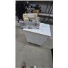 Image 1 : Vintage Singer Stylist Sewing Machine with Foot Pedal and Accessories with Sewing Cabinet