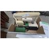 Image 2 : Vintage Singer Stylist Sewing Machine with Foot Pedal and Accessories with Sewing Cabinet