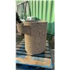 Image 3 : Barkman Style Exposed Aggregate Concrete Outdoor Litter Receptacle with Plastic Liner