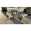 Image 7 : Barkman Style Concrete Table with 3 Attached Benches, Table 31” H × 40”, Plus Seating