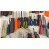 Image 4 : Mastercraft Red Metal Toolbox and Assorted Screwdrivers, Nut Drivers