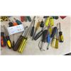 Image 7 : Mastercraft Red Metal Toolbox and Assorted Screwdrivers, Nut Drivers