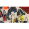 Image 8 : Mastercraft Red Metal Toolbox and Assorted Screwdrivers, Nut Drivers