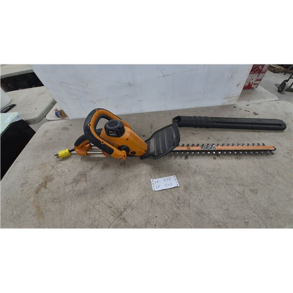 WORX WG505 Electric Hedge Trimmer with 24” Blade, 4 Amp Motor and Blade Cover