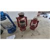 Image 2 : Five Assorted Vintage Kerosene Hurricane Lanterns in Rust, Green, Blue, Red